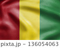 Guinea national flag with vertical red yellow and green stripes 136054063