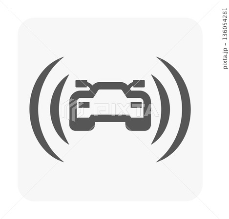 Self-Driving Car Vector Icon Self-Driving Car Vector Icon 136054281