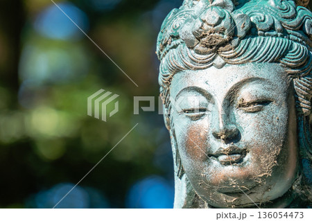安狐山斗蔵寺 境内に佇む仏像の静かな表情 136054473