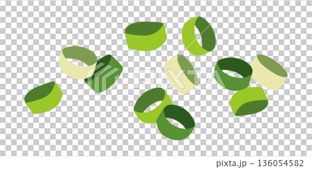 Chopped green onions for use in Japanese cuisine Chopped green onions for use in Japanese cuisine 136054582