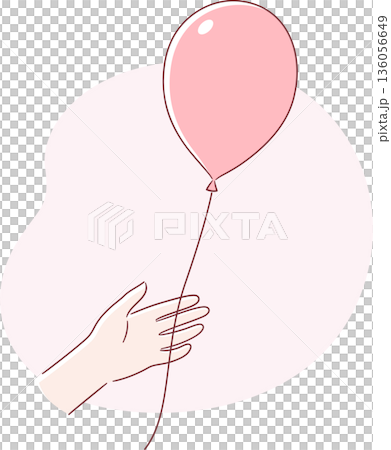 Let it go, hand releasing a balloon 136056649