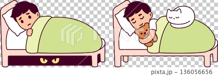 Boy with monster under his bed 136056656