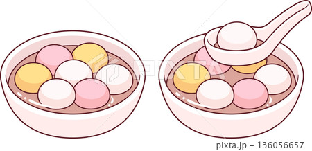 Tangyuan traditional Chinese rice ball dessert 136056657
