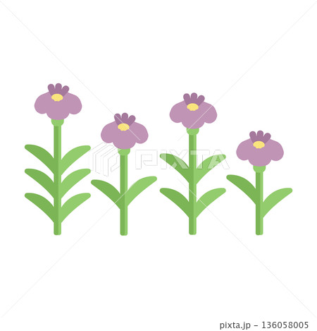 菖蒲（アヤメ）　花イラストセット 136058005