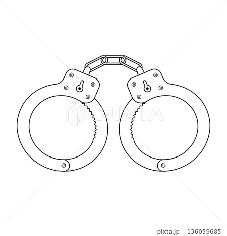 WebBlack white handcuffs line drawing police security law enforcement WebBlack white handcuffs line drawing police security law enforcement 136059685