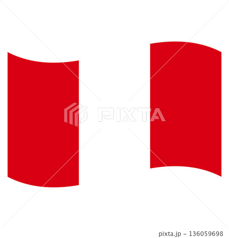 Peru national flag waving red white symbol patriotic cultural pride 136059698