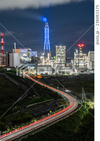 勿来火力発電所とレーザービーム 136061575
