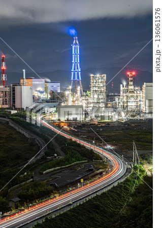 勿来火力発電所とレーザービーム 136061576