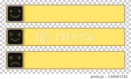 Digital face caption base (yellow) 136061592