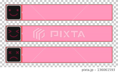 Digital face caption base (red) 136061593