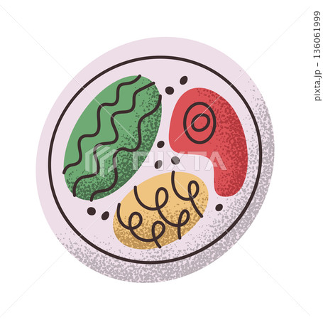 Dinner set served food plate 136061999