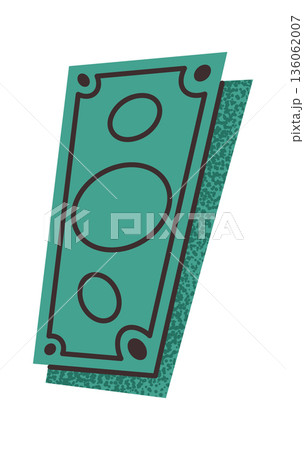 Money cash for payment sticker 136062007