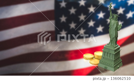 United States Freedom And Financial Growth Concept Background 3d render. United States Freedom And Financial Growth Concept Background 3d render. 136062510