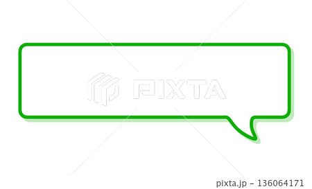 フキダシ⑥　緑 136064171