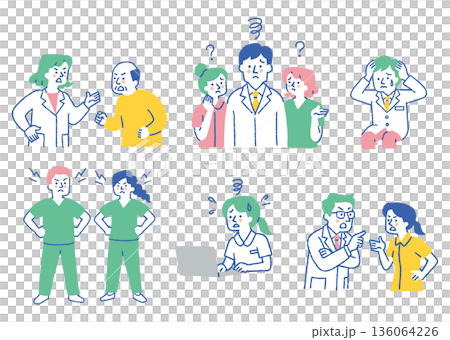 Stress and conflict in the medical field_Color 136064226