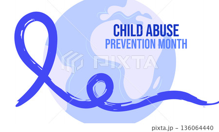 Child Abuse Prevention Month April Awareness Safe. For campaigns, posters, social media, and educational websites. Vector illustration. 136064440