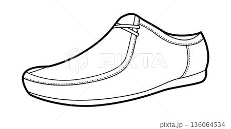 mule shoe women single line. Rounded toe slip on footwear for weekend errands everyday wear. Technical fashion  136064534