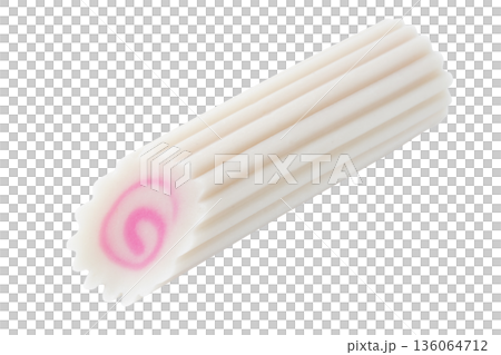 透明背景（png）に1本のなると巻き 136064712