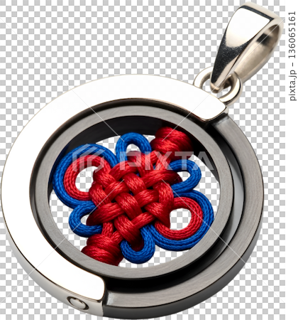 Modern Korean Maedeup Knot Jewelry Pendant: A Fusion of Traditional Culture and Contemporary Fashion, Close-Up Detail Modern Korean Maedeup Knot Jewelry Pendant: A Fusion of Traditional Culture and Contemporary Fashion, Close-Up Detail 136065161