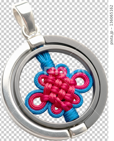 Modern Korean Maedeup Knot Jewelry Pendant: A Fusion of Traditional Culture and Contemporary Fashion, Close-Up Detail Modern Korean Maedeup Knot Jewelry Pendant: A Fusion of Traditional Culture and Contemporary Fashion, Close-Up Detail 136065162