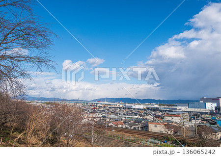 天王山麓大山崎瓦窯跡公園からの景観　京都府乙訓郡大山崎町 136065242