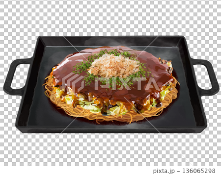 廣島燒（配綠海苔和鰹魚片） 136065298