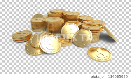 點活動圖：堆疊的金幣 CG 136065930