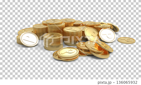點活動圖：堆疊的金幣 CG 136065932