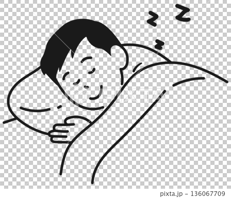 Sleeping man 136067709