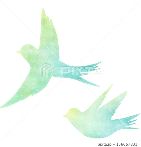 幸せの青い鳥 水彩タッチで描く希望と自由の象徴｜鳥,青い鳥,水彩,癒し,ナチュラル 136067833