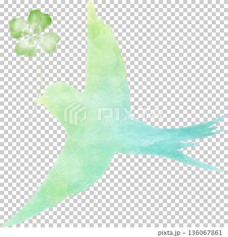 象徵幸福的藍鳥,三葉草水彩插畫,希望與好運的象徵 | 鳥,藍鳥,三葉草,水彩 象徵幸福的藍鳥,三葉草水彩插畫,希望與好運的象徵 | 鳥,藍鳥,三葉草,水彩 136067861