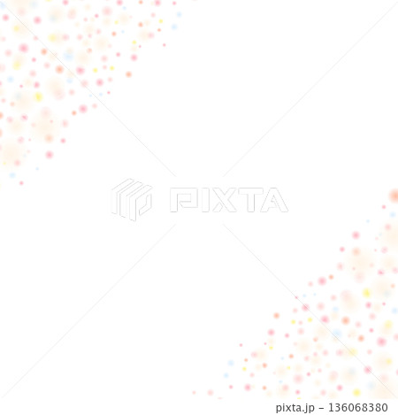 余白のあるカラフルなドットの背景 136068380