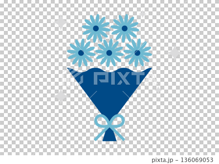 Light blue gerbera bouquet | White Day advertising material (white background) Light blue gerbera bouquet | White Day advertising material (white background) 136069053