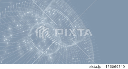 デジタルテクノロジーのイメージ背景　バナー・広告向け横長ビジュアル 136069340