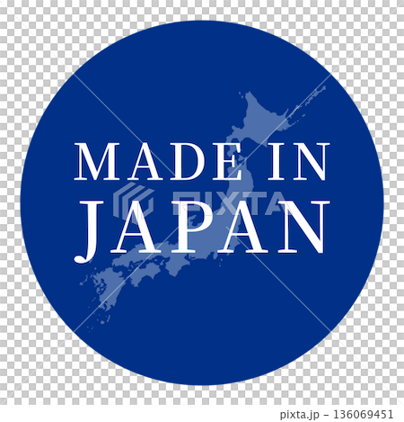 Made in Japan icon material Made in JAPAN Made in Japan icon material Made in JAPAN 136069451