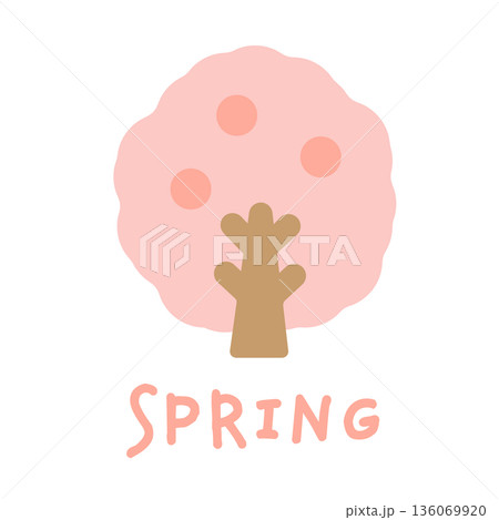 春の木　四季　イラスト 136069920