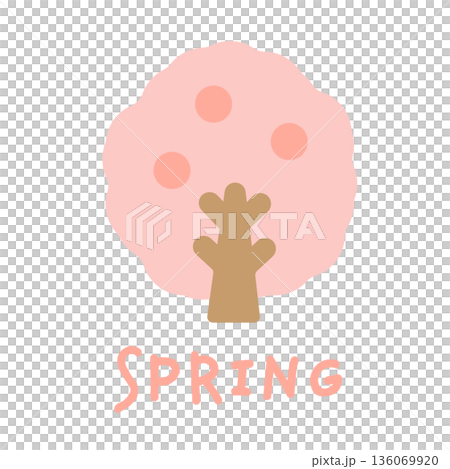 春の木　四季　イラスト 136069920