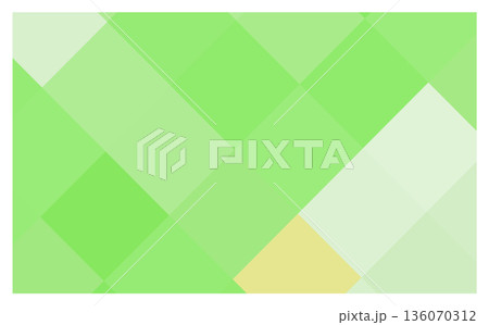 ライトグリーンのモザイクタイル背景｜健康・ウェルネス向け 136070312