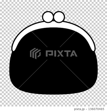 A simple illustration of a clasp wallet (coin purse) 136070485