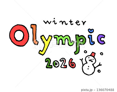 ミラノ、コルティナ、冬季オリンピックのロゴ 136070488