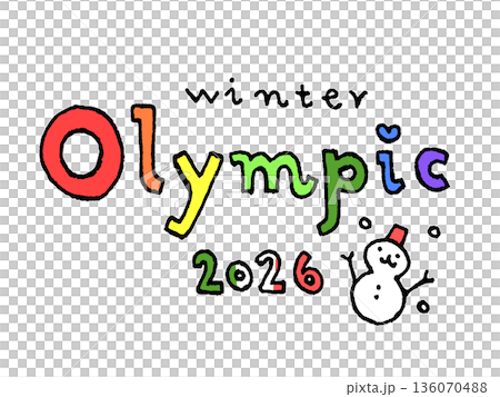 ミラノ、コルティナ、冬季オリンピックのロゴ 136070488