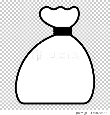 簡單的錢袋插圖 簡單的錢袋插圖 136070662