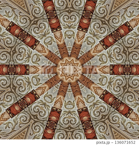 Design features an elegant wooden carved pattern inspired by traditional craftsmanship. Intricate relief and natural wood textures add warmth and depth, ideal for tiles, flooring, wall covering Design features an elegant wooden carved pattern inspired by traditional craftsmanship. Intricate relief and natural wood textures add warmth and depth, ideal for tiles, flooring, wall covering 136071652