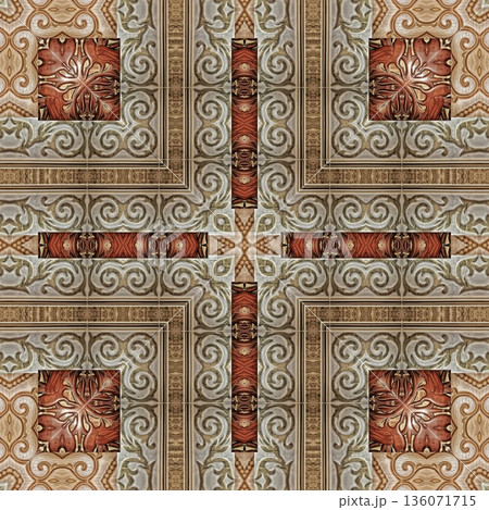 An elegant wooden carved design inspired by traditional craftsmanship, featuring detailed relief textures that add warmth and depth. Perfect for tiles, flooring, wall coverings, packaging, and furnish An elegant wooden carved design inspired by traditional craftsmanship, featuring detailed relief textures that add warmth and depth. Perfect for tiles, flooring, wall coverings, packaging, and furnish 136071715