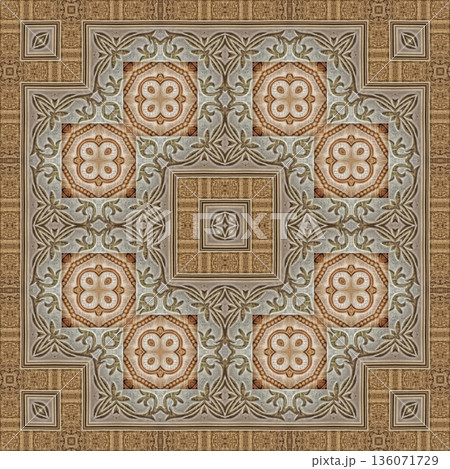 An elegant wooden carved design inspired by traditional craftsmanship, featuring detailed relief textures that add warmth and depth. Perfect for tiles, flooring, wall coverings, packaging, and furnish An elegant wooden carved design inspired by traditional craftsmanship, featuring detailed relief textures that add warmth and depth. Perfect for tiles, flooring, wall coverings, packaging, and furnish 136071729