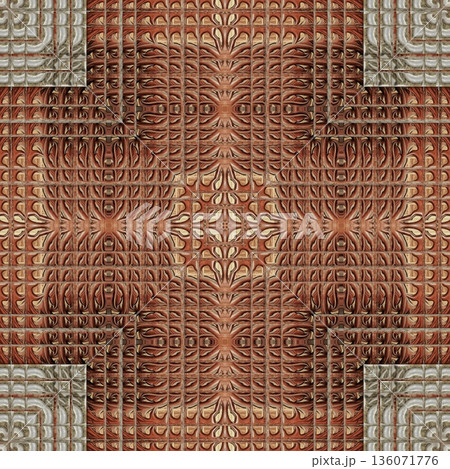An elegant wooden carved design inspired by traditional craftsmanship, featuring detailed relief textures that add warmth and depth. Perfect for tiles, flooring, wall coverings, packaging, and furnish An elegant wooden carved design inspired by traditional craftsmanship, featuring detailed relief textures that add warmth and depth. Perfect for tiles, flooring, wall coverings, packaging, and furnish 136071776