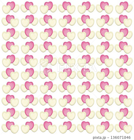 ハート型チョコレートの壁紙イラスト 136071846