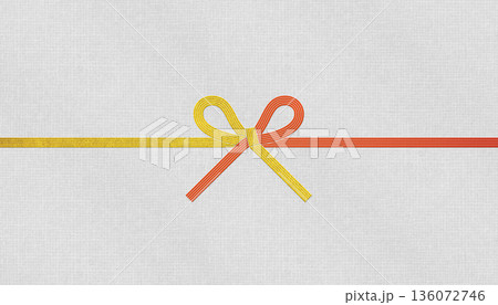 和モダン和紙と金赤水引、何度もお祝い用の「両わな結び」 136072746