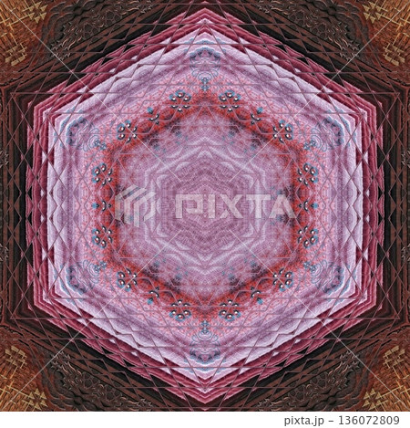Abstract floral design features a pattern with rich textures and relief details. Soft pink, earthy brown, and muted blue tones add depth, making it ideal for textiles, wallpaper and fashion prints Abstract floral design features a pattern with rich textures and relief details. Soft pink, earthy brown, and muted blue tones add depth, making it ideal for textiles, wallpaper and fashion prints 136072809
