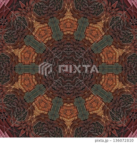 Abstract floral design features a pattern with rich textures and relief details. Soft pink, earthy brown, and muted blue tones add depth, making it ideal for textiles, wallpaper and fashion prints Abstract floral design features a pattern with rich textures and relief details. Soft pink, earthy brown, and muted blue tones add depth, making it ideal for textiles, wallpaper and fashion prints 136072810